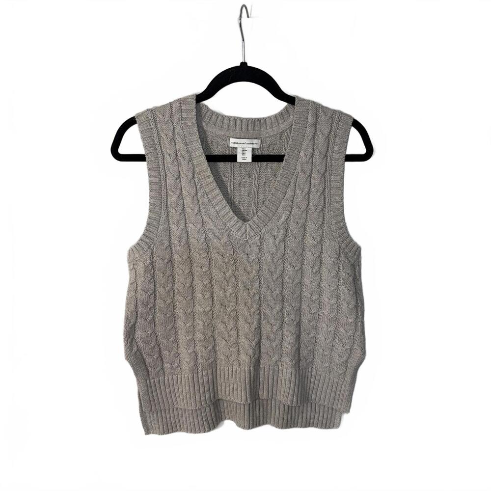 Cupcakes and Cashmere Women's Sleeveless Cable Knit Sweater Vest